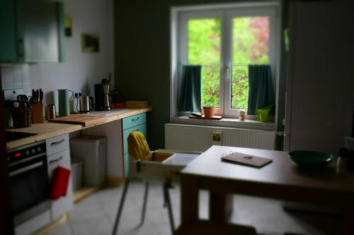 Konyha, Ferienwohnung Jüdel mit Saunanutzung (Ferienwohnung Judel mit Saunanutzung) in Grunhain-Beierfeld