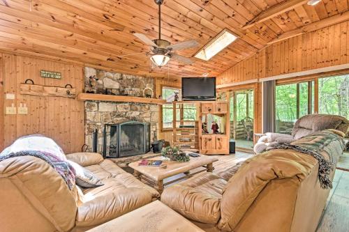 . Secluded Log Cabin with Fire Pit and Forest View!