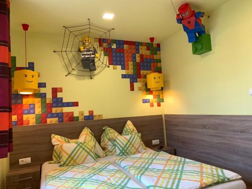 1 queen bed, 1 bunk bed, 1 sofa bed