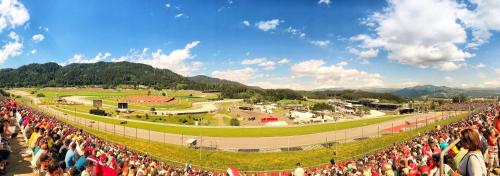 GrandPrixcamp, front row racecamp closest to the Red Bull Ring including sounds of pitstops in your  in Spielberg