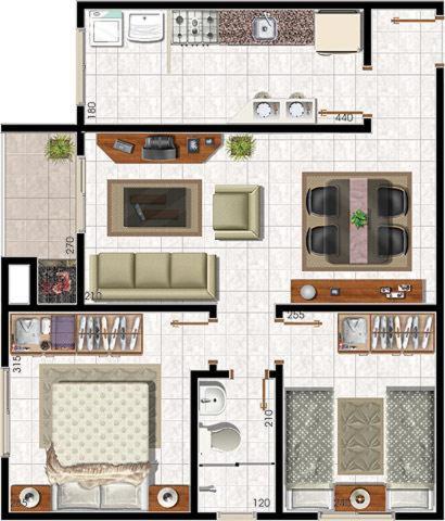 APARTAMENTO Top - MELHOR CUSTO-BENEFICIO de CRICIUMA - Tudo NOVO - Cozinha completa - Ar condicionad