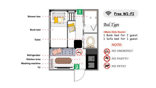 1 bunk bed