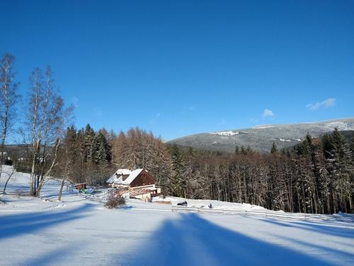 Chalupa Barborka - Národní park Krkonoše, sauna, bazén, dětské hřiště, gril, 6 pokojů, kuchyň, společenská místnost s krbem