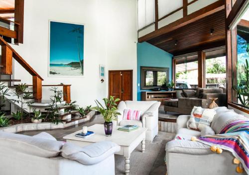 Közös társalgó / TV, Monalisa Guesthouse Pé na Areia Ilhabela (Monalisa Guesthouse Pe na Areia Ilhabela) in Praia Saco da Capela