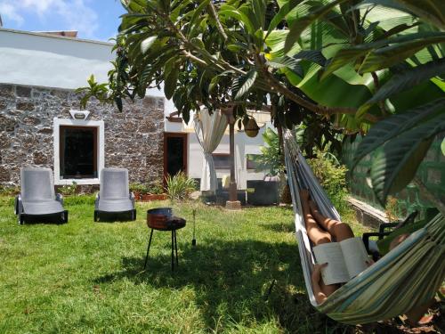 Kert, Villa Canaria piscina jacuzzi jardin in Santa María de Guía