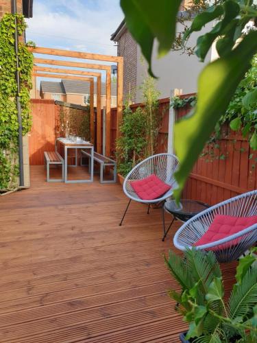 Balcony/terrace, Luxury 5* Home with Secret Garden and Free Parking near Casbah Coffee Club