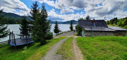 Traditional Casa Pescarului langa lac cu ponton