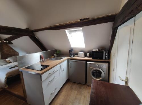주방, Habitation Saint-Clar Vieille Ville in 베르주라크 시티 센터