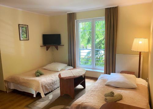 1 queen bed, 2 sofa beds