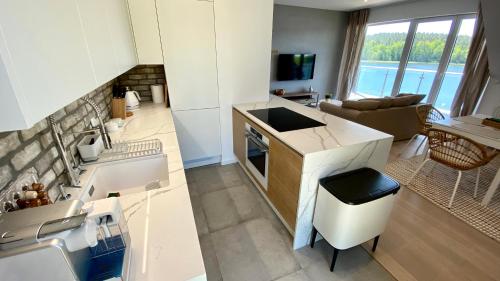 köök, Apartament Blisko Natury in Naterki
