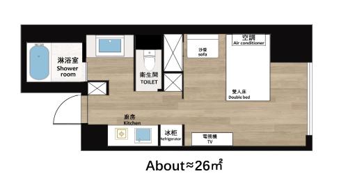 Ostay Shin-Osaka Hotel Apartment Room Type - Superior Room