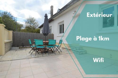 Maison moderne avec extérieur proche de la plage gîte à louer Saint-Laurent-sur-Mer