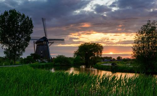 Mondriaanmolen, a real Windmill close to Amsterdam