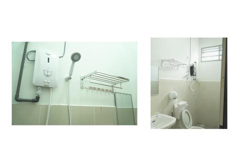 Bathroom, Cozy, Spacious, Air Cond UMP Gambang Homestay -- The Pigeon Guest House in Gambang