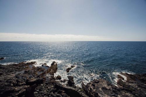 Canary casita next to the Atlantic Ocean