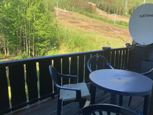 Balcony/terrace, Norefri apartment with sauna and Wi-Fi at Nedre Norefjell in Kongsberg