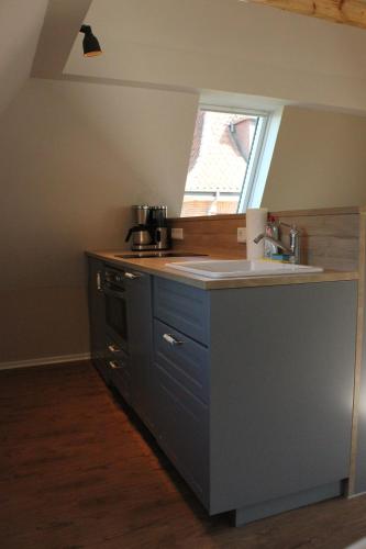 廚房, Ferienhaus Vogelberg in 呂特延堡