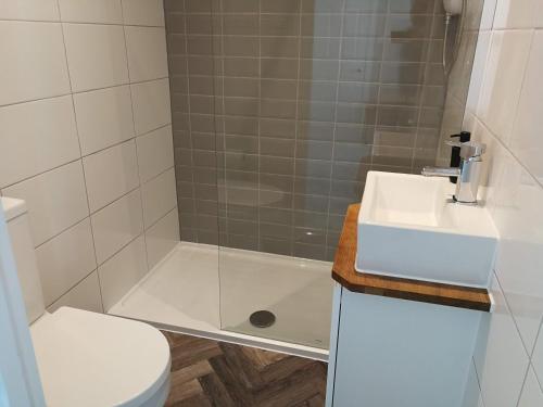 Bathroom, Derby Den by Cliftonvalley Apartments in Bishopston