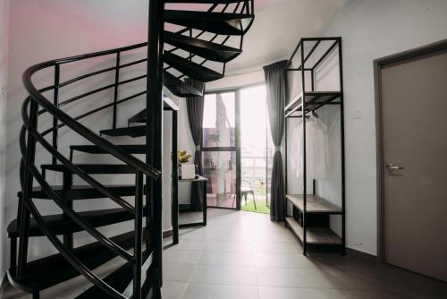 balkon/terras, B Lot Hotel in Bukit Jalil