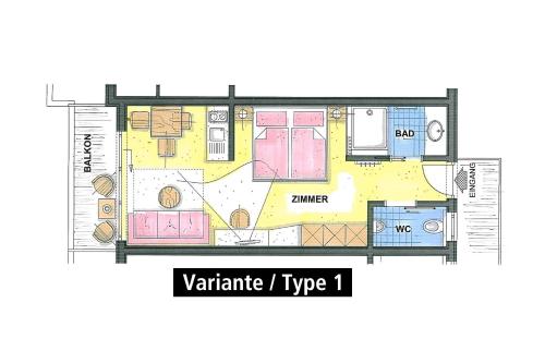 1 queen bed, 1 sofa bed