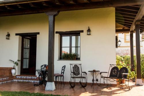 Rõdu/terrass, Casa de Aldea Los Duesos in Caravia