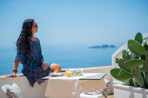 Camera doppia, deluxe, vista sul mare, terrazza