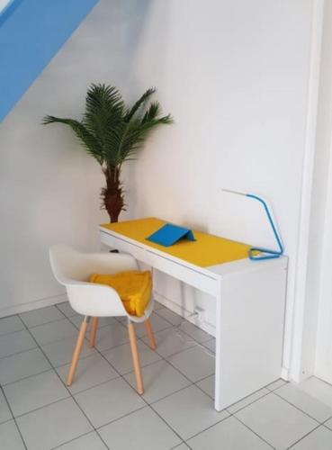 "L îlet bleu" T3 au cœur du Gosier avec vue mer et citerne d'eau