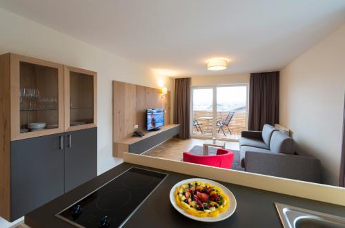 廚房, 松內霍夫公寓 (Appartementhotel Sonnenhof) in 科森