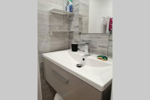 Vannas istaba, CHARMANT APPARTEMENT AVEC TERRASSE in Pont-de-l'Isere