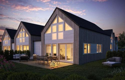 Moderne hytte rett ved sjøen, familievennlig beliggenhet i Åros