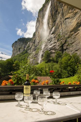 景觀, Lauterbrunnen Staubbach Beautiful Waterfall Apartment in 勞特布龍嫩