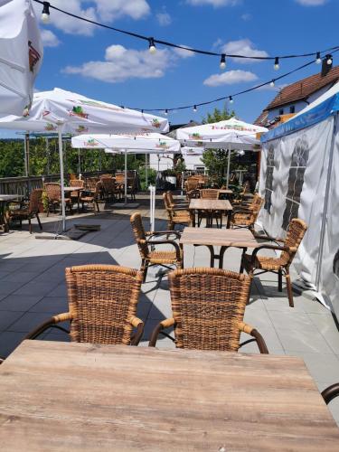 شرفة/ تراس, Landhotel Engel in Limbach