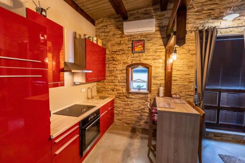 廚房, Apartmán POD HRADEM - Vranovská přehrada, Bítov-Horka (Apartman POD HRADEM - Vranovska prehrada, Bitov-Horka) in 比托夫