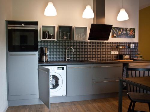 virtuve, Lohwald-Appartment in Oelsnitz/Erzgeb.