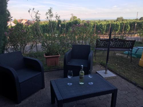 Balkons/terase, Ferienwohnung Südpfalzblick (Ferienwohnung Sudpfalzblick) in Burrweiler