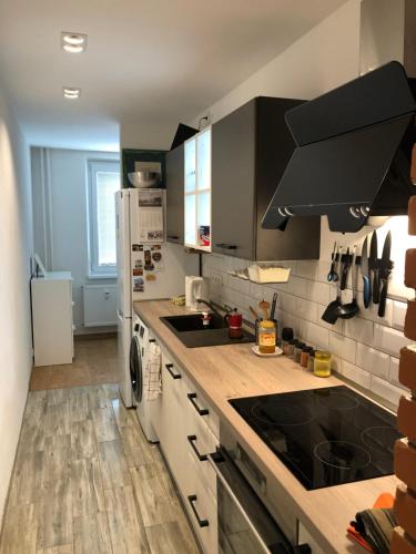 廚房, Apartmán Voltérka (Apartman Volterka) in 勒沃卡鎮中心