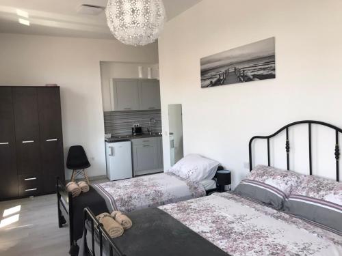1 queen bed, 1 twin bed