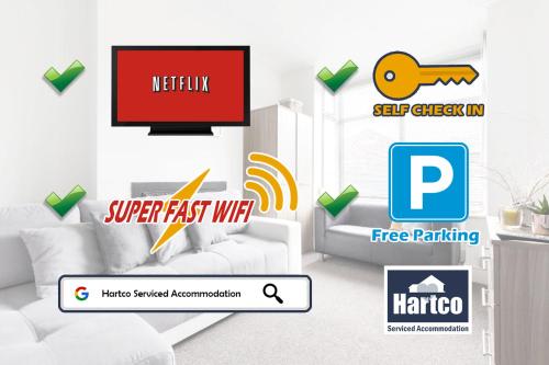 Book Today - 4 Bed House Sleeps Upto 9 Free Wifi Perfect for contractors and families - Hartco Serviced Accommodation Birmingham