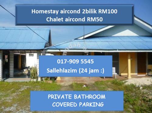 chalet aircond RM50 homestay aircond RM100 Kakmah pantai timur guest house Kuala Terengganu
