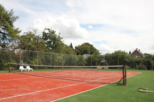 Familiehuis De Betuwe met prive kunstgras tennisbaan en sauna