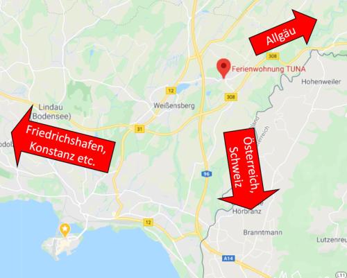 Apartment Tuna 1.4km von Sigmarszell entfernt