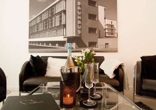 BAUHAUS Design-Luxus Apartment, 20er Jahre Stil, Garten