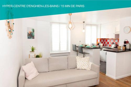 Cœur de ville Enghien les Bains - 2 pièces Lumineux et Chaleureux - 15 min de Paris - Location saisonnière - Enghien-les-Bains