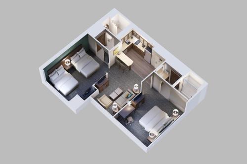 Two-Bedroom Suite with Accessible Roll-In Shower