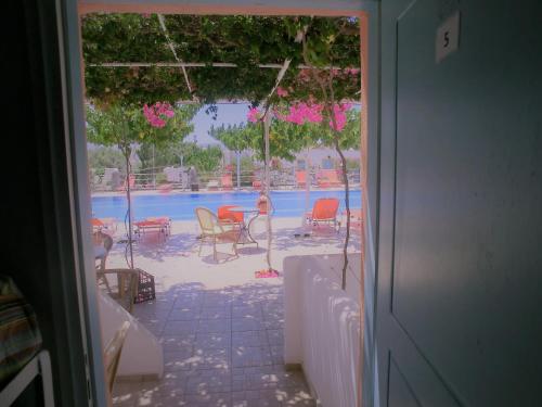 Erkély/terasz, Santorini Hostel in Fira
