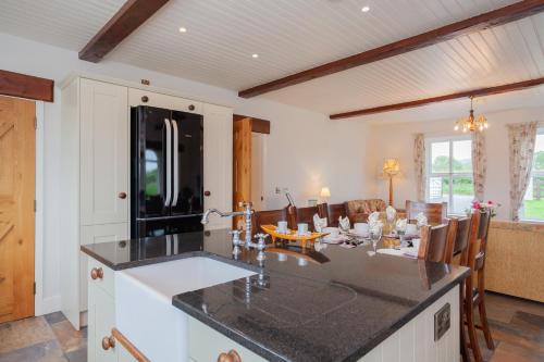 Konyha, Beautiful mountain views & private hot tub in Templepatrick