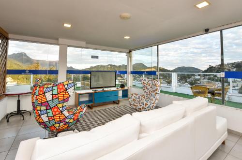 ระเบียง/ชานเรือน, Hotel Petropolis Inn in เปโทรโปลิส