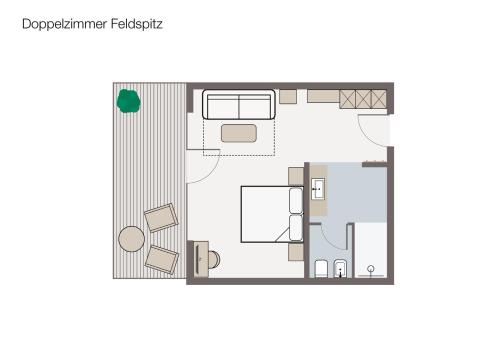 Superior Double Room with Balcony and Mountain View