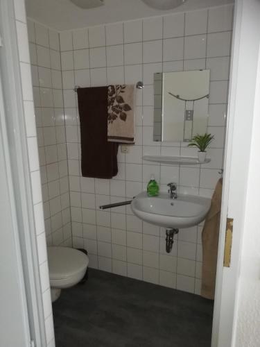 Bathroom, Pension Zur alten Fachschule in Triptis