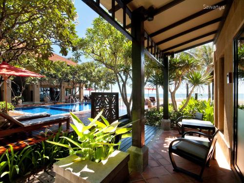 Balcony/terrace, Praseban Resort in Pranburi